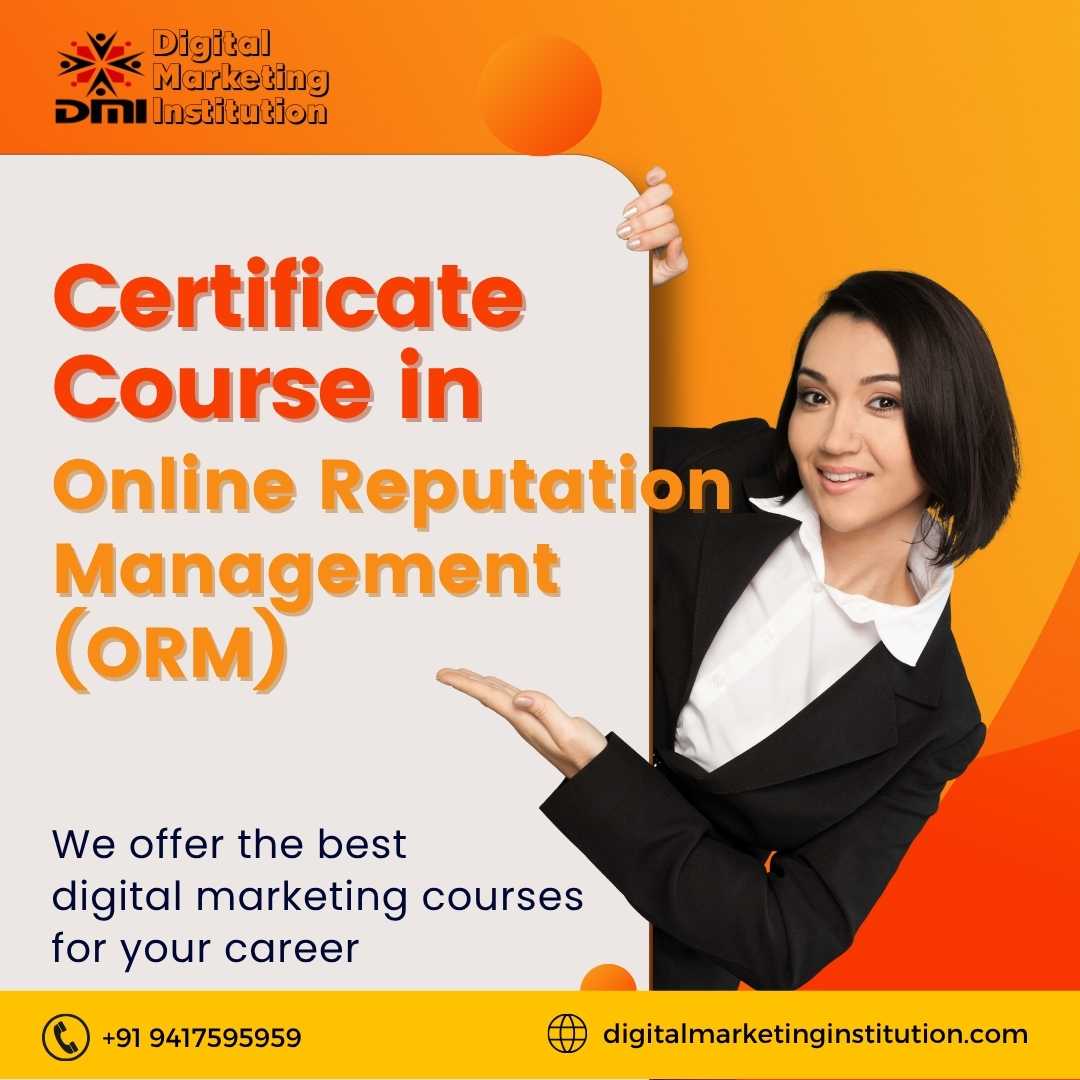 Certificate Course in Online Reputation Management (ORM)