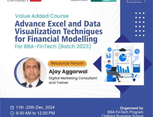 Value Added Course on Advance Excel and Data Visualization Techniques for Financial Modelling